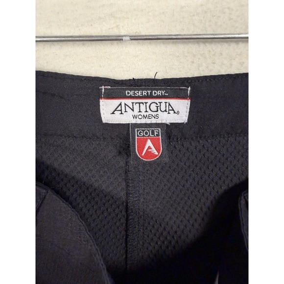 Antigua Golf Shorts, Women,Size 6, Black, Desert Dry Dry, Black, Cargo Pockets - Picture 7 of 15